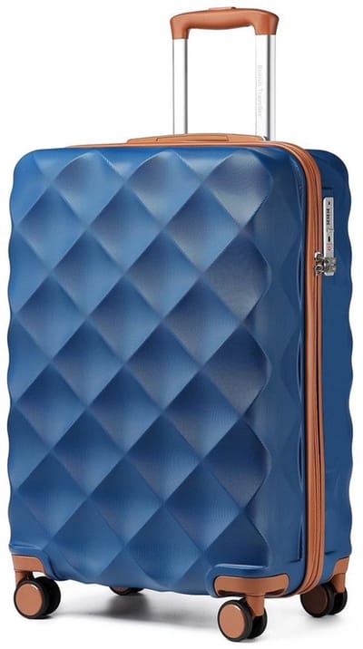 Allecto - Koffer - Lichtgewicht Reiskoffer - 4 Wielen - Blauw/Bruin
