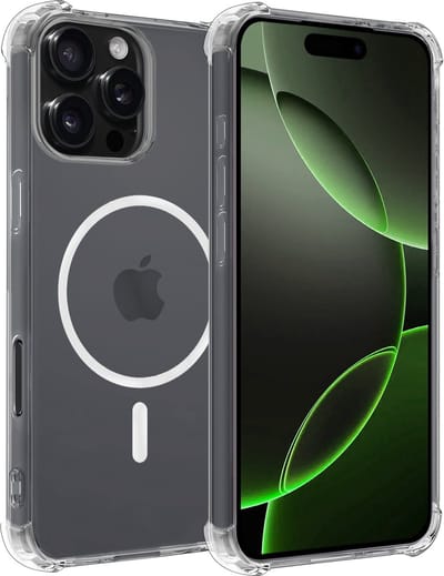 Hoesje Geschikt voor Apple iPhone 16 Pro - Magsafe Compatible - Sterk & Shockproof - Back Cover - Shock Proof Case - Telefoon Hoes Shockproof - Transparant