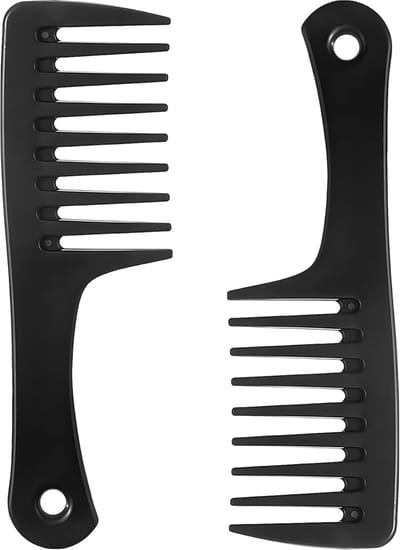 Krulkam set - Vingerstyler kam - Krullen stylen - Antistatisch koolstofvezel - Ca 16 cm - Zwart