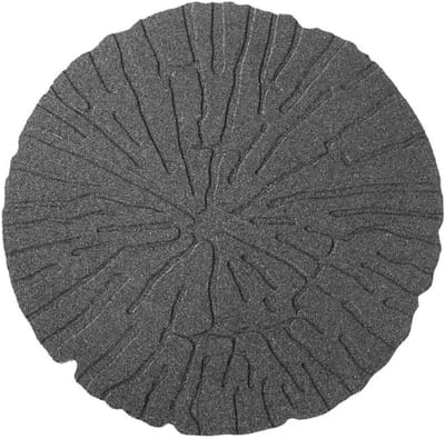 Set van 4 Tuinloopstenen - Grijze Steppers met Boomstam-look - Duurzaam Rubber - Ø46 cm