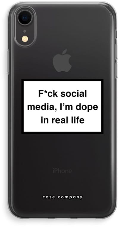 Case Company® - Hoesje geschikt voor iPhone XR hoesje - I'm dope - Soft Cover Telefoonhoesje - Bescherming aan alle Kanten en Schermrand