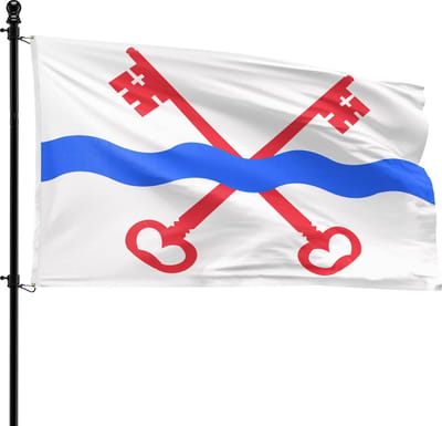 VlagDirect - Leiderdorp vlag - Gemeente Leiderdorp vlag - 90 x 150 cm.