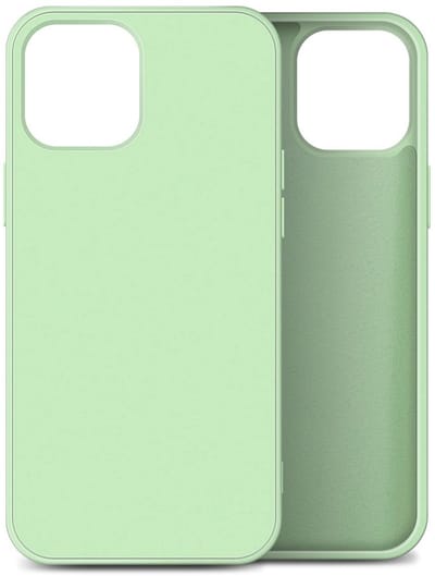 geschikt voor iPhone 12 Pro Max Hoesje Siliconen - Soft Touch Telefoonhoesje - geschikt voor iPhone 12 Pro Max Silicone Case met zachte voering - Mobiq Liquid Silicone Case Hoesje geschikt voor iPhone 12 Pro Max mintgroen