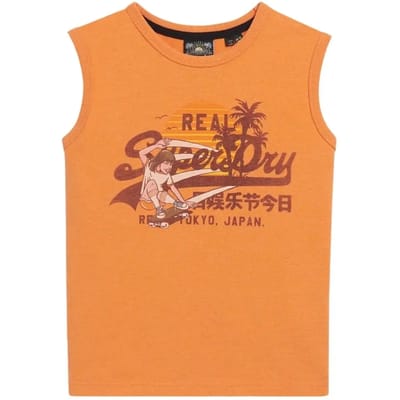 Superdry - Slimfit hemdtopje met LA vintage logo - Dames - Vesten