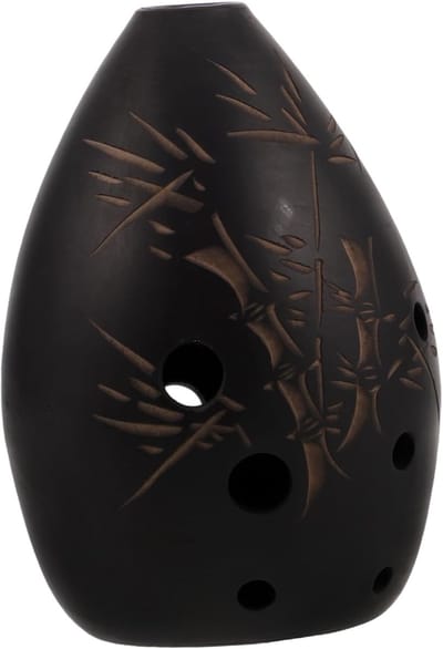 Keramische Ocarina - 8 Gaten Fluit - Muziek Leren - Makkelijk Bespeelbaar - 10.5 x 5 x 5 cm - Bruin