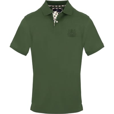 Aquascutum Polo met logo op de borst voor heren (Militair Groen)