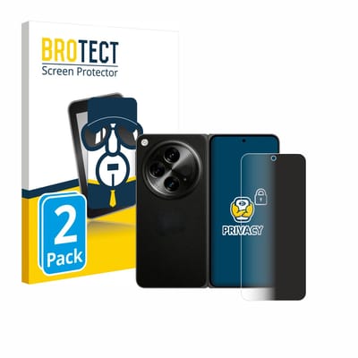 BROTECT - privacy screenprotector voor OnePlus Open (case-friendly) - Folie Beschermfolie Blauwlichtfilter 2 Stuks