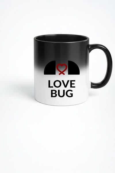 Magische Mok Love Bug - Hittegevoelige Koffiemok met Lieveheersbeestje Design