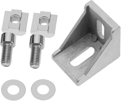 Dailygoods- Hoekmontagebeugels Aluminium - 10 Stuks - M6 Schroeven - T-schuifmoeren/Ringen - 35 x 35 x 28 mm - Duurzaam Montagemateriaal - Hoekconnectoren