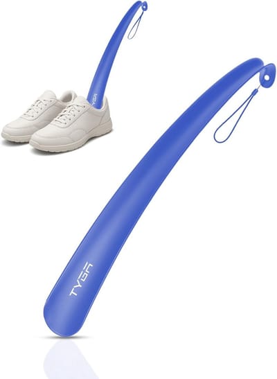 Lange Schoenlepel - Schoenlepel plastic - Gemakkelijk schoenen aantrekken - Comfortabele grip - 43 cm - Zwart