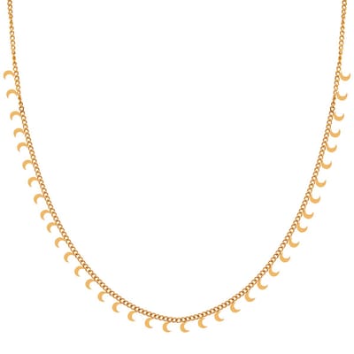 Essentialistics - Ketting kleine maantjes - Volwassenen - Goudkleur - Stainless steel (verkleurt niet) - Verlengkettinkje