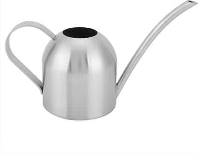 Kleine RVS Gieter 1000 ml met Lange Tuit voor Huishoudelijke Planten, Balkon en Tuinverzorging, Ideaal voor Bonsai en Bloemen