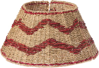 HIVER - Kerstboomrok - Natuurlijk/Rood - ⌀ 43 cm - Zeegras