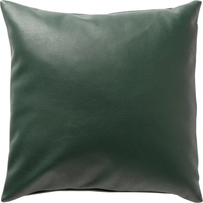 Dutch Decor JARED - kussenhoes 45x45 cm - leerlook - effen kleur - Garden Topiary - groen - met rits - zonder binnenkussen