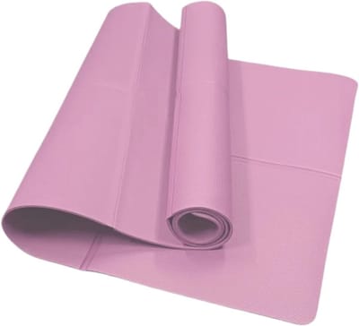 Yogamat Opvouwbaar - Trainingsmat Vloer - Thuis Sporten - Zachte Ondersteuning - 173x60cm - Paars