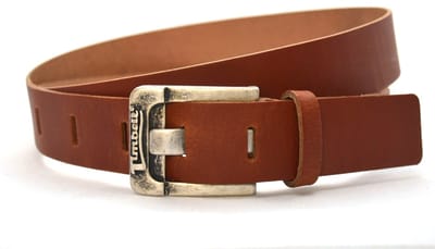 Timbelt 3,5 cm echt lederen cognac riem - heren riem / dames riem - cognac - jeansriem - Riemmaat 95 cm - Totale lengte riem 110 cm