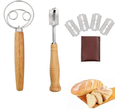 Allecto - Broodsnijder - Broodmes - Deegmes met 5 Messen - Zilver