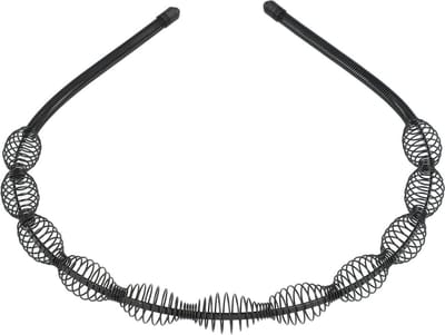 Haarsoires Haarband Diadeem 1cm – Gedraaid Patroon – Metaal – Zwart