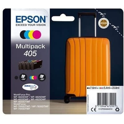 Cartouche imprimante - EPSON - 405 C13T05G64020 - Cyan, magenta, jaune, noir - Pack de 4 - 23,8ml