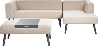 SORRIVOLI - Loungeset 4-zits - Beige - Olefine