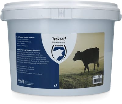 Excellent Trekzalf - 5 Liter - Huidverzorgingsproduct met 4% kamfer en 15% ichthammol - Geschikt voor rundvee