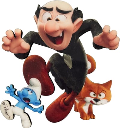 Gargamel harsmagneet / Koelkastmagneet - 9cm