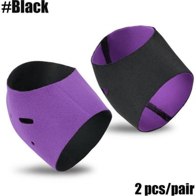 Hiel Sokken voor Plantaire Fasciitis Anti-scheur Elastische Stof voor Achillespeesontsteking Eelt Pijnverlichting Hielkussentjes black