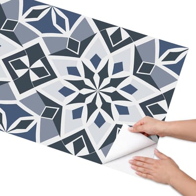 Coloray Meubel Wrap Folie - Wit Meubelfolie - 65x130 cm - Wrapfolie Keuken Versierde tegels - Decoratiefolie - Modern Meubelfolie - Meubel Wrap Folie - Woonkamer decoratie - Geometrie
