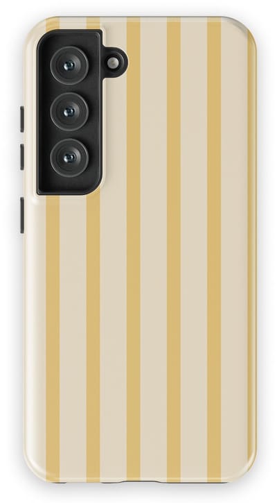 DripCase Gestreept Hoesje Samsung Galaxy S23 | Backcover met Mag | Stripes Motief | Trendy Case Samsung Galaxy S23 met Strepen Vanilla Drop