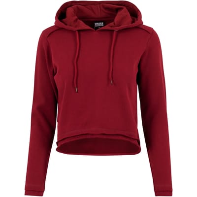 Urban Classics - Cropped Terry Hoodie/trui - L - Rood