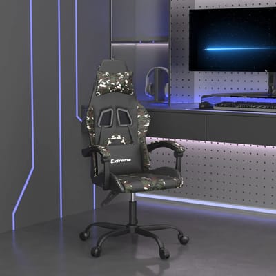vidaXL - Gamestoel - draaibaar - kunstleer - zwart - en - camouflage