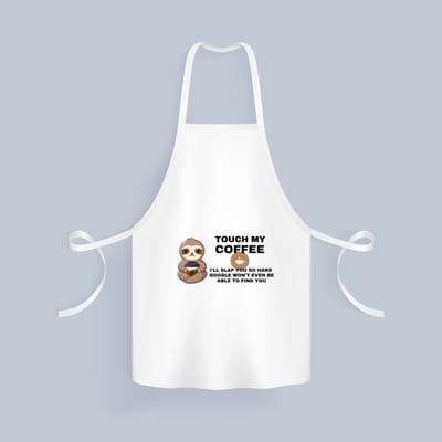 Akyol - koffie Keukenschort - Koffie - koffieliefhebber cadeau - leuke cadeau - met opdruk - coffee gift - verslaafd aan koffie - collega cadeau - 82 bij 71 cm