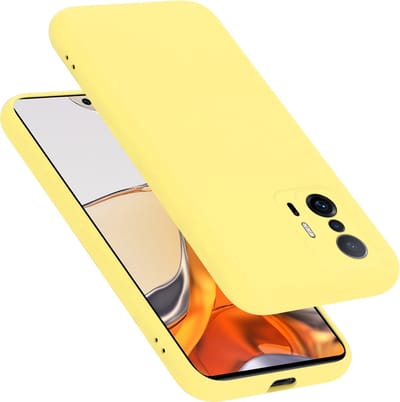 Cadorabo Hoesje geschikt voor Xiaomi 11T / 11T PRO in LIQUID GEEL - Beschermhoes gemaakt van flexibel TPU silicone Case Cover