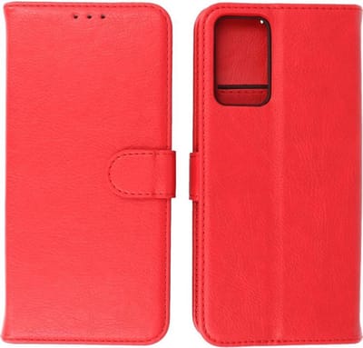 Oppo A94 5G & Oppo A95 5G Hoesje - Book Case Telefoonhoesje - Kaarthouder Portemonnee Hoesje - Wallet Case - Rood