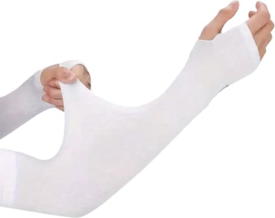 Nivard Polswarmers - Armwarmers Dames - Duimopening - Armstukken - Wit
