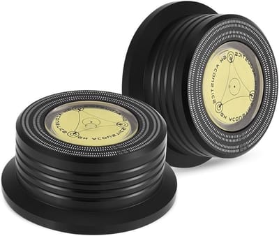 Turntable gewicht voor platen, 50/60Hz stabilisator met waterpas, LP clamp voor optimale geluidskwaliteit en stabiliteit in 2 kleuren
