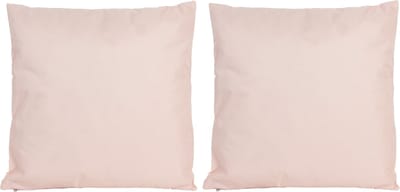 6x Bank/sier kussens voor binnen en buiten in de kleur lichtroze 45 x 45 cm - Tuin/huis kussens