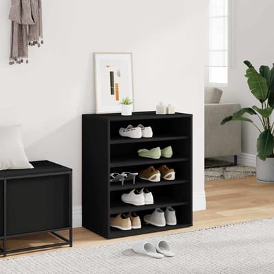 vidaXL - Schoenenkasten - 60 - x - 35 - x - 70 - cm - Zwart