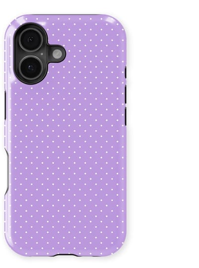 Micro Dots Tough Hoesje geschikt voor iPhone 16 | Geschikt Voor Mag | Stippen Motief Backcover geschikt voor iPhone 16 Mauve Dots