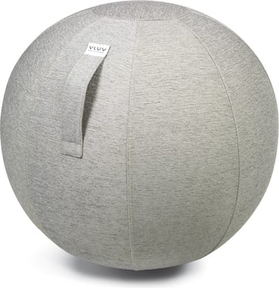 Vluv STOV - zitbal met hoes - voor kantoor en thuis - ergonomisch - yoga- en zwangerschapsbal - 60-65 cm - concrete