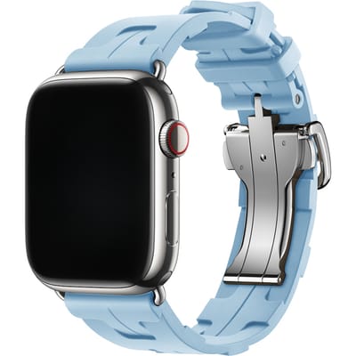 2+1 | Apple Watch Bandje Kilim - Siliconen - Lichtblauw