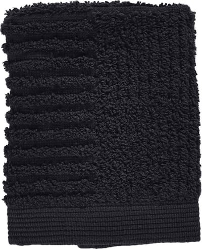 Zone Denmark Classic Washandjes - 30 x 30 - Gezichtsdoekjes Hotelkwaliteit - Hoge Absorptie - 100% katoen - 600 g/m2 - Zwart
