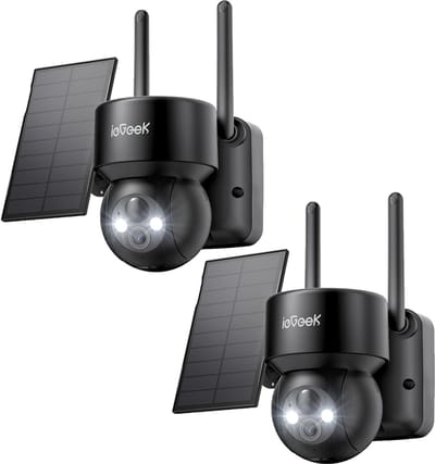 ieGeek Superior Beveiligingscamera Buiten – 2K HD 3MP - Buiten Camera Met Nachtzicht – Buitencamera - Bewakingscamera voor Buiten - Met WiFi en APP - 2 Stuks