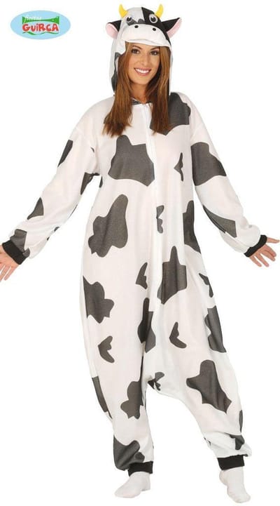 Fiestas Guirca - Onesie Koe - maat M (48-50) - Carnavalskleding - Carnaval - carnavalskleding 2027 - Carnaval kostuum