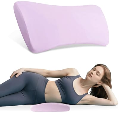 Rugsteunkussen van traagschuim, ergonomisch lendenkussen, lendensteun voor bed en bank, Lumbar Support Pillow geschikt voor bed en stoel (roze)
