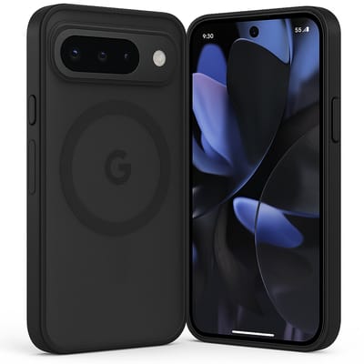 SnapSkin Hoesje geschikt voor Google Pixel 9 Pro XL / 10 Pro XL - Geschikt voor MagSafe Case - Semi-Transparant Zwart