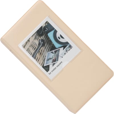 3 Inch PVC Cover Fotoalbum 64 Vakken Verzamel Naamkaarthouder voor SQ20SQ10SQ6SP‑3Beige beige