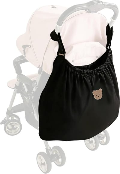 Kinderwagen Organizer - Hangende Opbergtas - Baby Verzorgen Onderweg - Grote Capaciteit - 70x40cm - Zwart