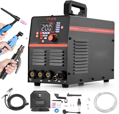Combinatielasapparaat 3-in-1 - TIG/MMA/Plasmasnijder - 50A Plasmasnijden - 200A TIG/MMA - Invertertechnologie - Digitaal LED-display - Modus 2T/4T & PA/PT