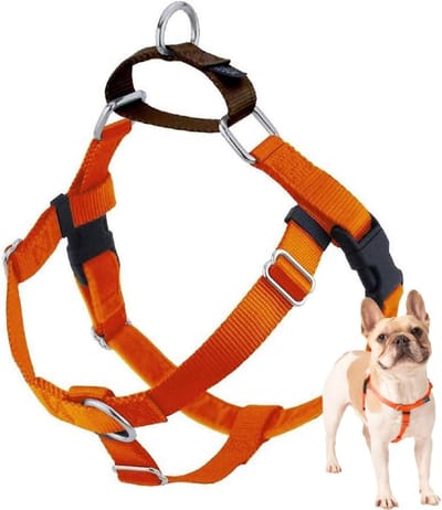 Honden Harnas - Anti-trek tuig - Comfortabel Wandelen - Dubbele Bevestiging - Maat L - Roest